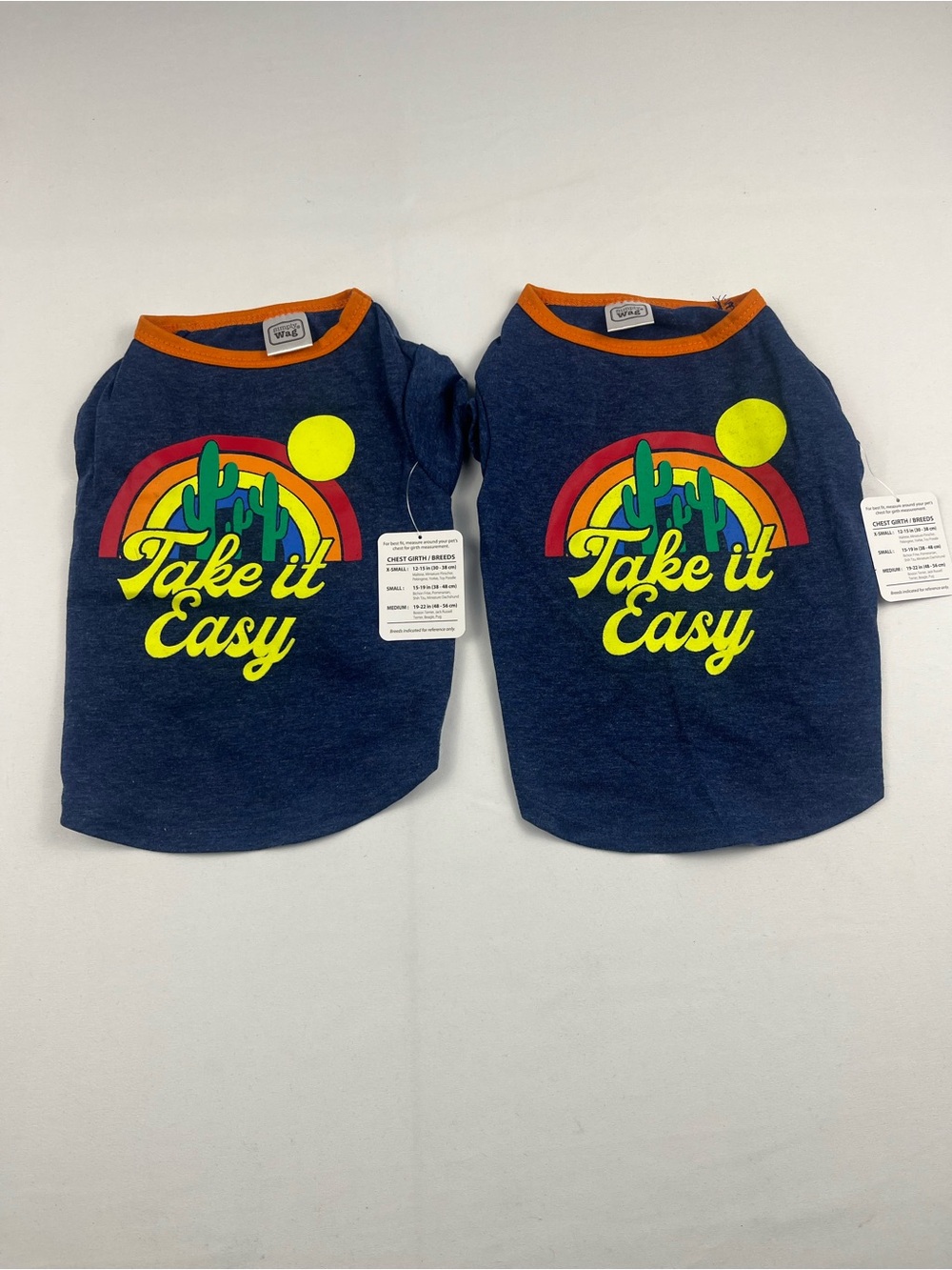 Simply Wag Dog T-Shirts – Take It Easy Design – New with Tags (2 Pack)